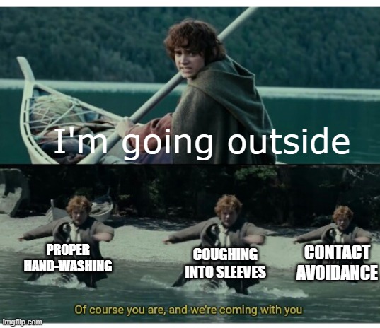 Two-panel meme with images from the movie "Lord of the rings"